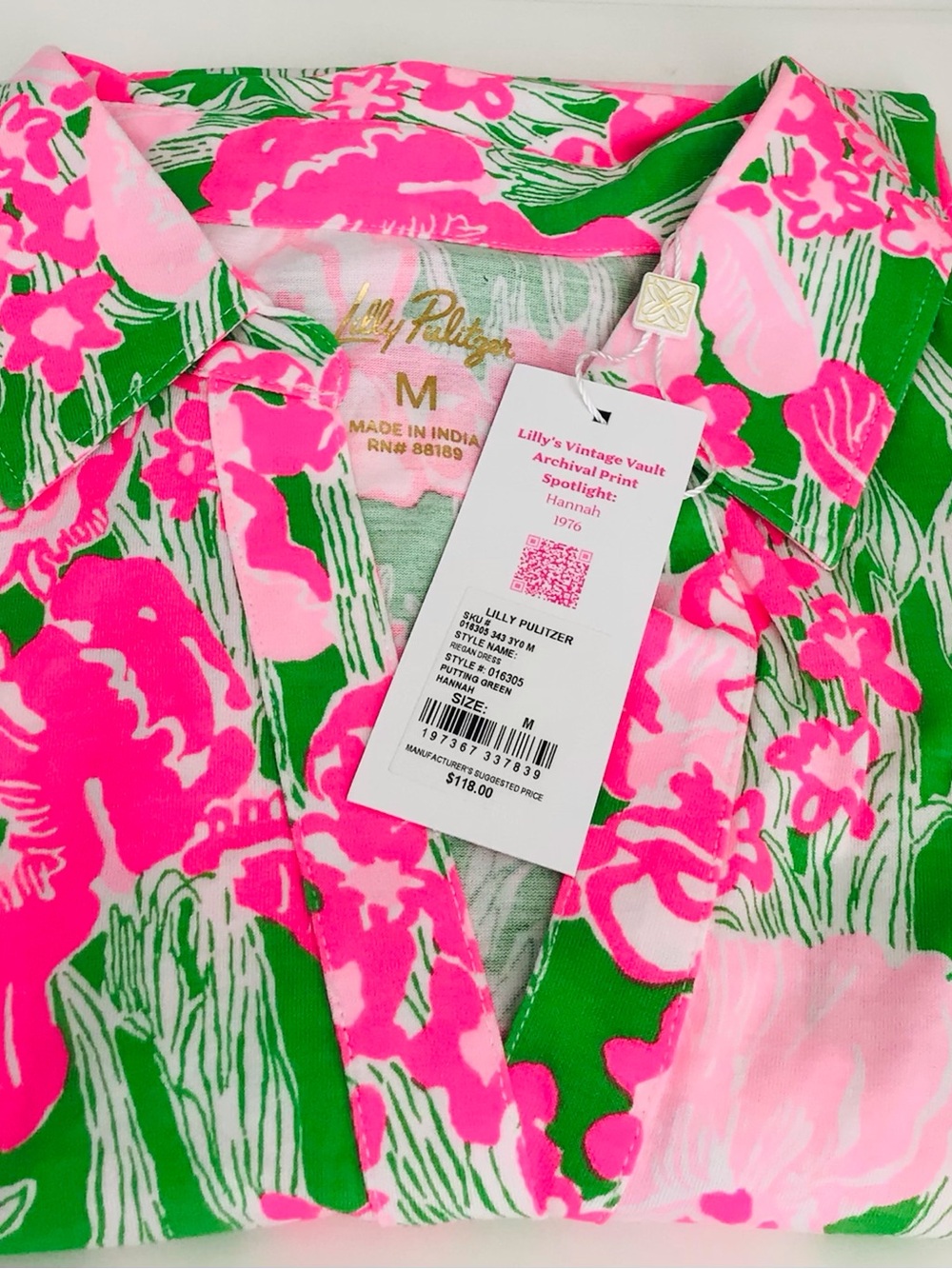 Lilly Pulitzer Riegan Dress-Putting Green Hanna-NEW - Picture 5 of 13